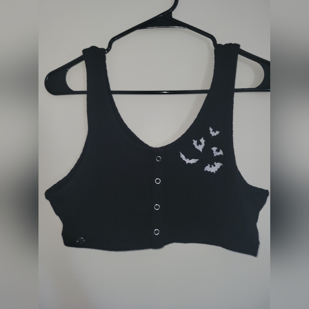BLACKTHORN embroidered bat lounge bra